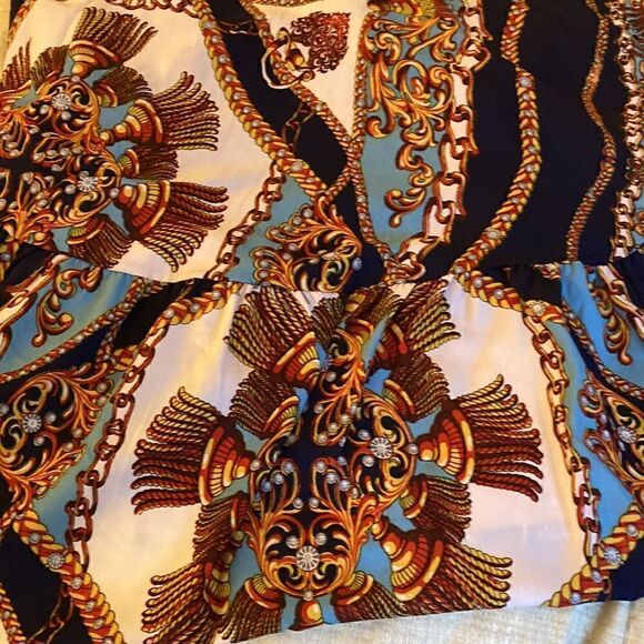 Golden Sirena Maxi Dress On/Off Shoulder, Short Sleeve, High Low Ruffled hem. - Picture 7 of 9